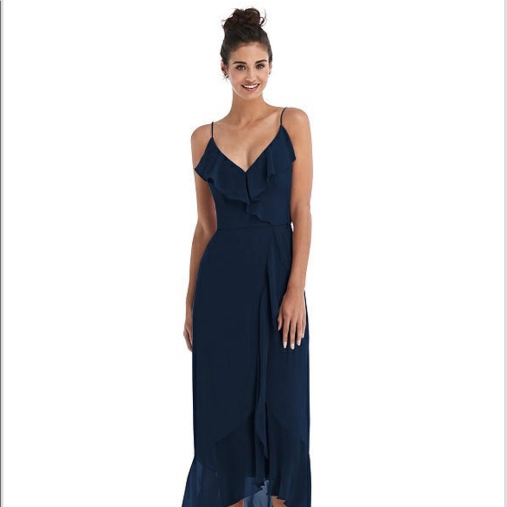 Stunning midnight blue bridesmaid dress